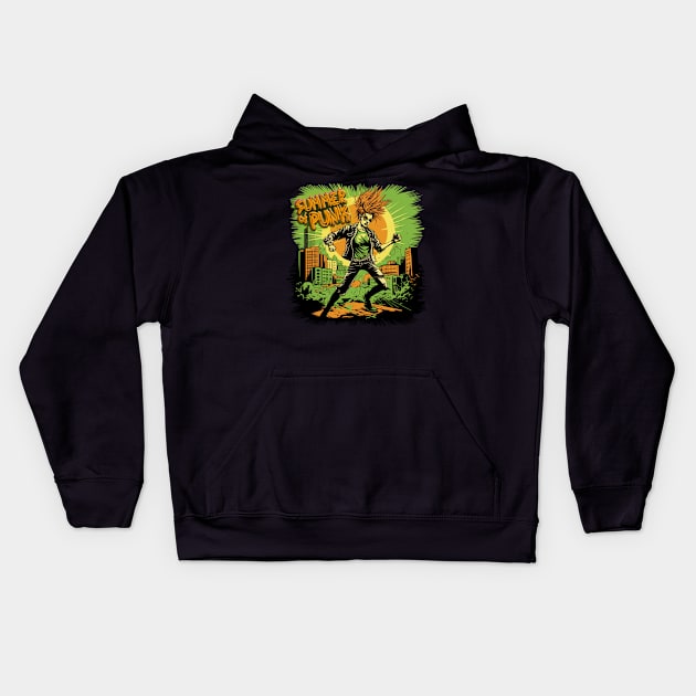 Summer of Punk, Punkette Kids Hoodie by Jumping the Guardrail